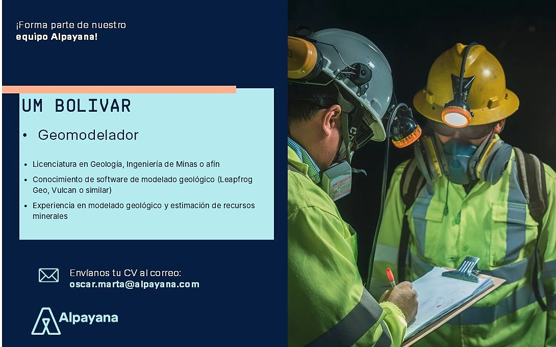 Vacante Geomodelador en Alpayana, Chihuahua, México