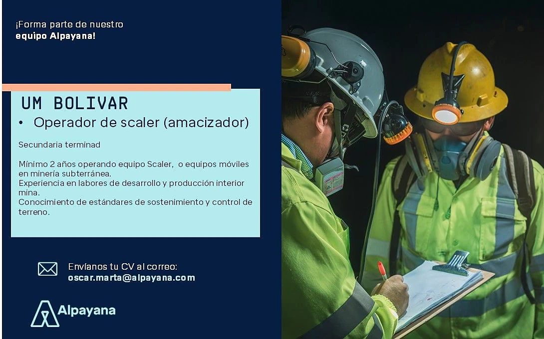 Vacante Operador de Scaler (Amacizador) en Alpayana, Chihuahua, México