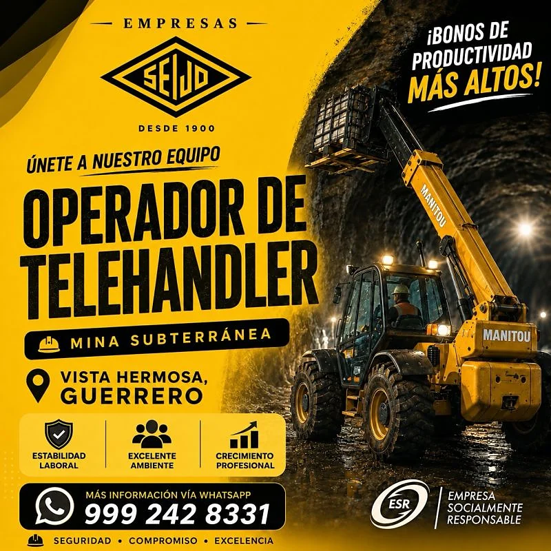 Vacante Operador de Telehandler en Seijo, Guerrero, México